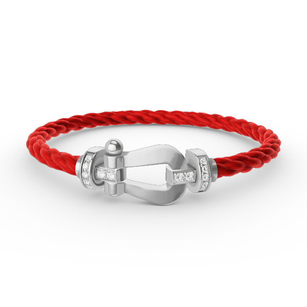 [⭐Haelin Jewelry]FORCE LARGE HORSESHOE HALF DIAMOND BRACELET SILVER