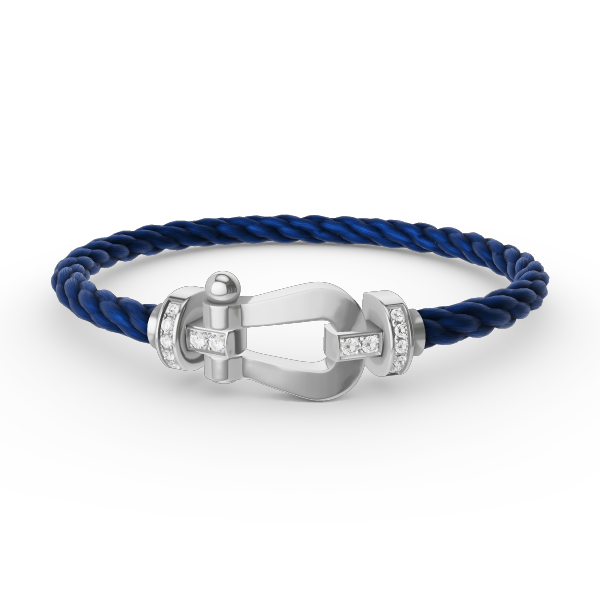 [⭐Haelin Jewelry]FORCE LARGE HORSESHOE HALF DIAMOND BRACELET SILVER