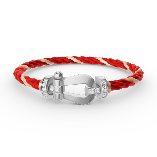 [⭐Haelin Jewelry]FORCE LARGE HORSESHOE HALF DIAMOND BRACELET SILVER