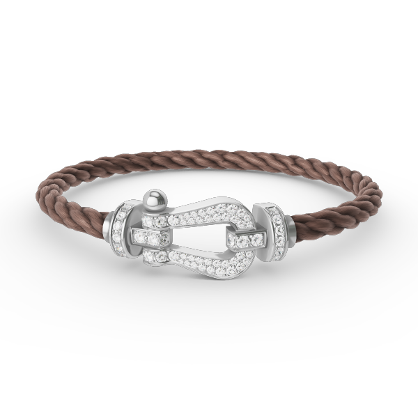 [⭐Haelin Jewelry]FORCE LARGE HORSESHOE FULL DIAMOND BRACELET SILVER