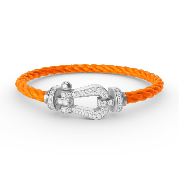 [⭐Haelin Jewelry]FORCE LARGE HORSESHOE FULL DIAMOND BRACELET SILVER