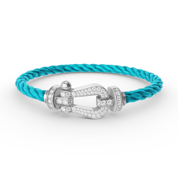 [⭐Haelin Jewelry]FORCE LARGE HORSESHOE FULL DIAMOND BRACELET SILVER
