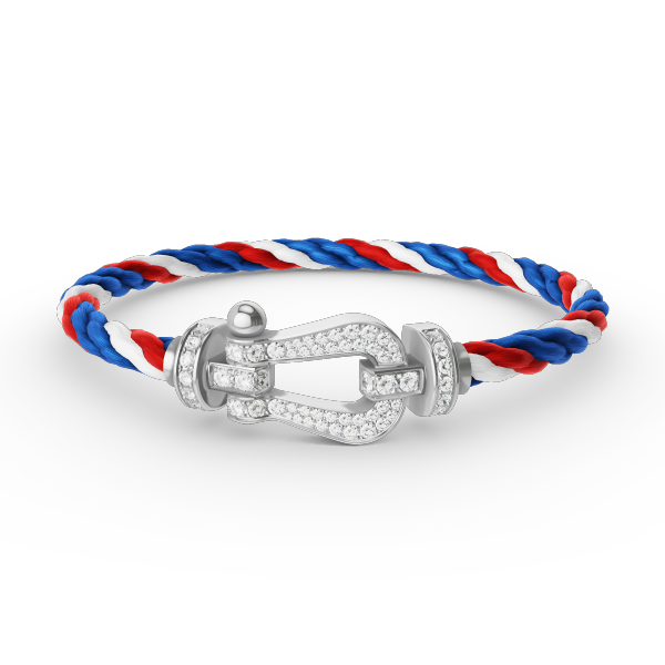 [⭐Haelin Jewelry]FORCE LARGE HORSESHOE FULL DIAMOND BRACELET SILVER