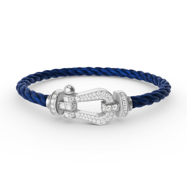 [⭐Haelin Jewelry]FORCE LARGE HORSESHOE FULL DIAMOND BRACELET SILVER