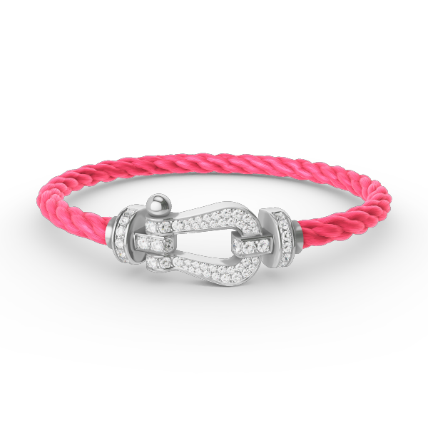 [⭐Haelin Jewelry]FORCE LARGE HORSESHOE FULL DIAMOND BRACELET SILVER