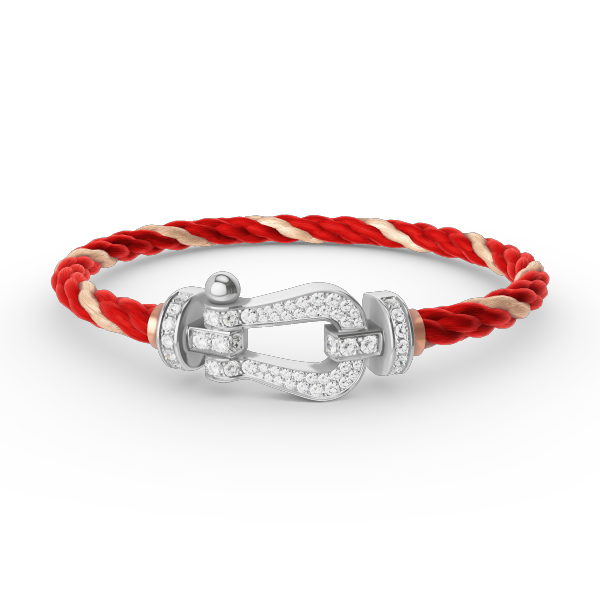 [⭐Haelin Jewelry]FORCE LARGE HORSESHOE FULL DIAMOND BRACELET SILVER