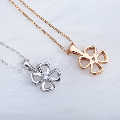 [⭐Haelin Jewelry]FIOREVER NECKLACE DIAMOND CENTER