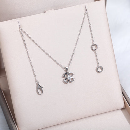 [⭐Haelin Jewelry]FIOREVER NECKLACE DIAMOND CENTER