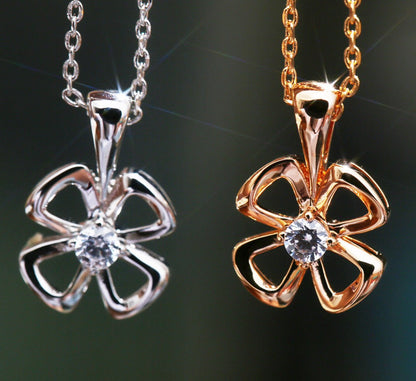 [⭐Haelin Jewelry]FIOREVER NECKLACE DIAMOND CENTER