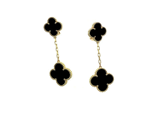 [⭐Haelin Jewelry]CLOVER 2 MOTIFS  EARRINGS (MULTIPLE CHOICESC