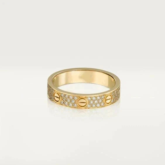 [⭐Haelin Jewelry]LOVE RING 3.6MM DIAMOND PAVED