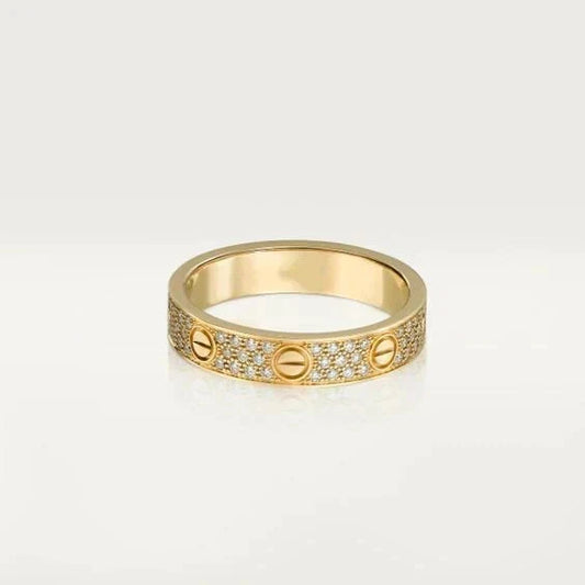 [⭐Haelin Jewelry]LOVE RING 3.6MM DIAMOND PAVED