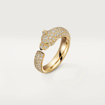 [⭐Haelin Jewelry]PANTHERE PINK GOLD DIAMOND RING