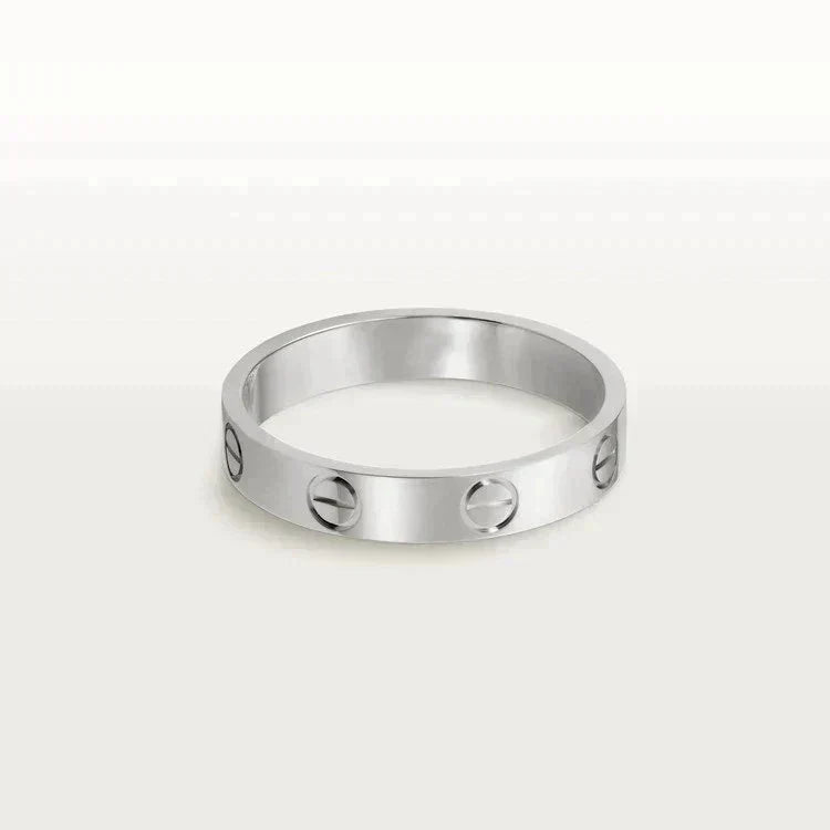[⭐Haelin Jewelry]LOVE RING 4MM 1 DIAMOND SILVER