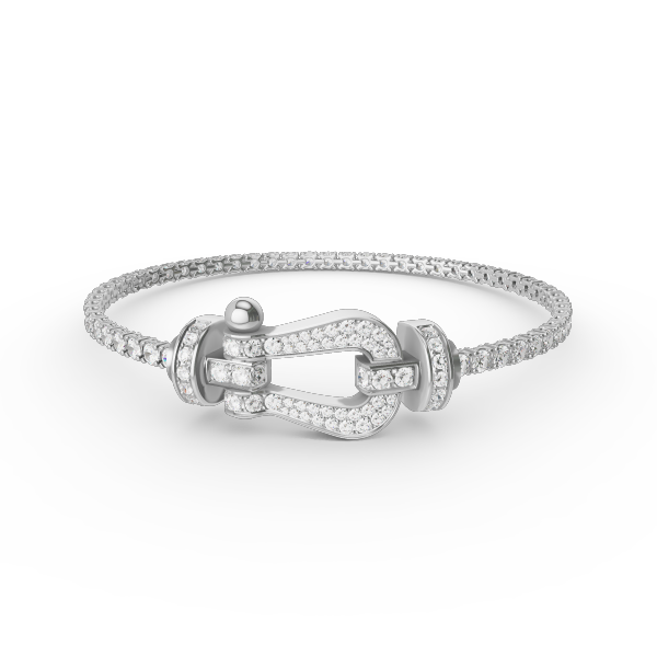 [⭐Haelin Jewelry]FORCE  LARGE HORSESHOE FULL DIAMOND TENNIS BRACELET