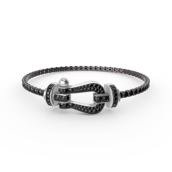 [⭐Haelin Jewelry]FORCE  LARGE HORSESHOE FULL DIAMOND TENNIS BRACELET