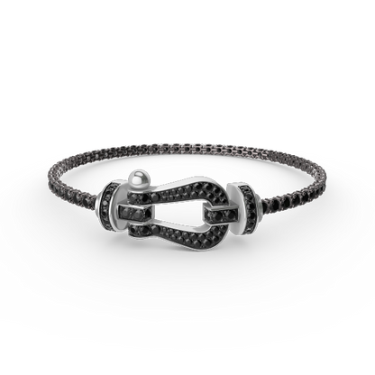 [⭐Haelin Jewelry]FORCE  LARGE HORSESHOE FULL DIAMOND TENNIS BRACELET
